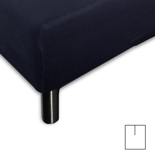 Splitlagen - U-split - 160x200 cm - Mørkeblå - 100% Bomuld jersey lagen - Stræklagen til elevationsseng