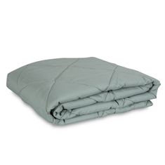 Vattæppe - Støvet grøn - Sval fiberdyne - Zen Sleep sommerdyne 