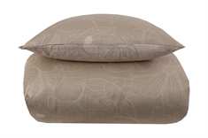 Blomstret sengetøj - 140x220 cm - Big flower sand - Vendbart sengetøj - 100% Bomuldssatin - By Night sengesæt 