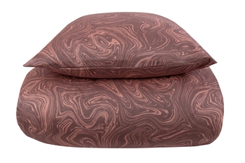 Dobbelt sengetøj 200x200 cm - 100% Blødt bomuldssatin - Marble lavendel - By Night - Mønstret sengesæt