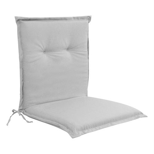 Luksus PLUS havehynde til havestol - Tyk skumkerne 7 cm - Grå havestols hynde med ekstra høj komfort & UV-resistent betræk - Nordstrand Home hynde 