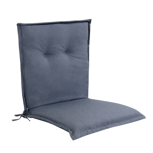 Luksus PLUS havehynde til havestol - Tyk skumkerne 7 cm - Blå havestols hynde med ekstra høj komfort & UV-resistent betræk - Nordstrand Home hynde 