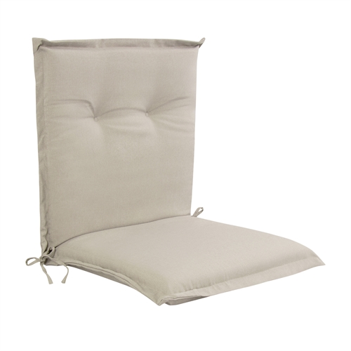 Luksus PLUS havehynde til havestol - Tyk skumkerne 7 cm - Beige havestols hynde med ekstra høj komfort & UV-resistent betræk - Nordstrand Home hynde 