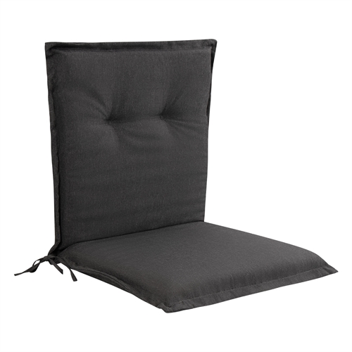 Luksus PLUS havehynde til havestol - Tyk skumkerne 7 cm - Antracit grå havestols hynde med ekstra høj komfort & UV-resistent betræk - Nordstrand Home hynde 