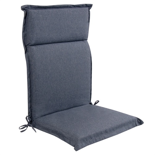 Luksus PLUS havehynde til positionsstol - Tyk skumkerne 7 cm - Mørkeblå havehynde til havestol med ekstra høj komfort & UV-resistent betræk - Nordstrand Home hynde 