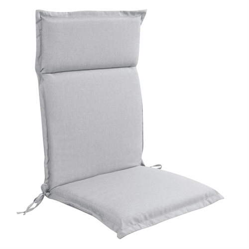 Luksus PLUS havehynde til positionsstol - Tyk skumkerne 7 cm - Grå havehynde til havestol med ekstra høj komfort & UV-resistent betræk - Nordstrand Home hynde 