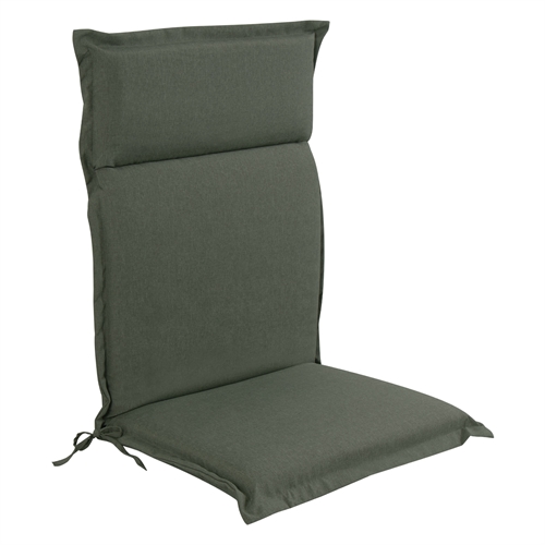 Luksus PLUS havehynde til positionsstol - Tyk skumkerne 7 cm - Grøn havehynde til havestol med ekstra høj komfort & UV-resistent betræk - Nordstrand Home hynde 