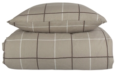 Flonel sengetøj - 200x220 cm - Ternet sengetøj - 100% Bomuldflonel - Malte - Nordstrand Home sengesæt