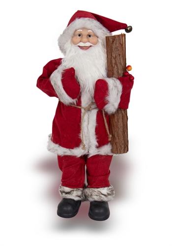 Julemand 60 cm høj - Med træ og bjælde - Flot julepynt til hjemmet