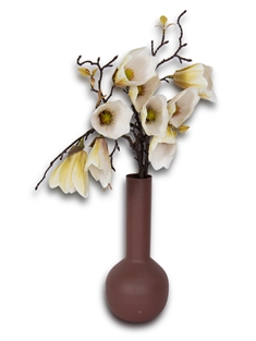 Magnolia gren - 49 cm - Flot kunstig gren med hvide blomster - Dekoration til boligen