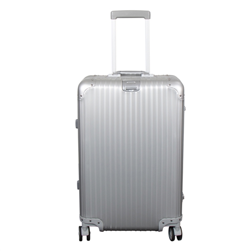 Aluminiums kuffert - Sølv farvet - 68 liter - Luksuriøs rejsekuffert med TSA lås