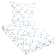 Sengetøj 140x220 cm - Joanna blue - Mønstret dynebetræk - In Style microfiber sengesæt