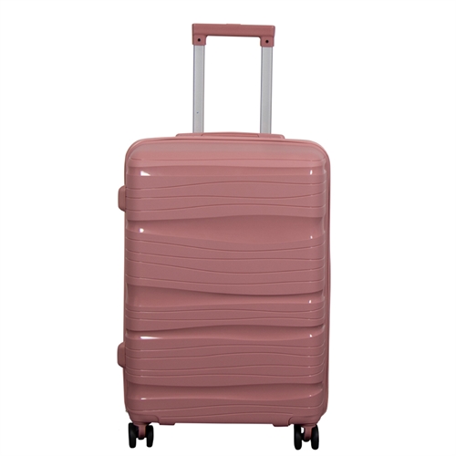 Kuffert - Waves rosa - Mellem størrelse - Letvægts kuffert i Polypropylen - Smart rejsekuffert