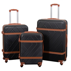 Kuffert - Retro sort - Hardcase letvægts kuffert