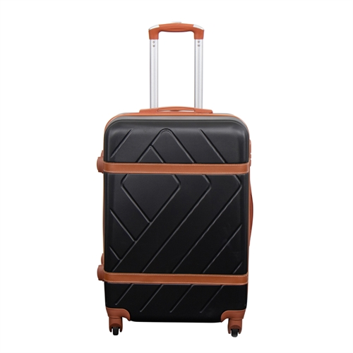 Kuffert tilbud - Hardcase - Str. Medium - Retro sort - Smart rejsekuffert