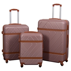 Kuffert - Retro rosa - Hardcase letvægts kuffert