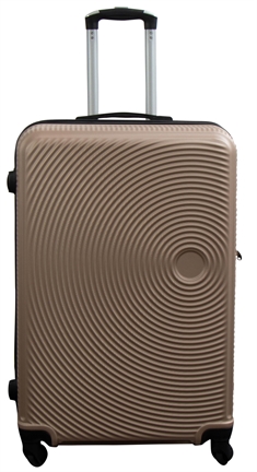 Stor kuffert - Guld cirkler - Hard case kuffert - Billig smart rejsekuffert