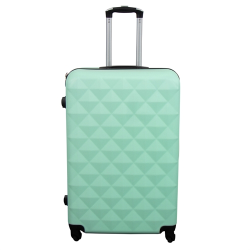 Stor kuffert - Diamant turkis - Hardcase kuffert - Smart rejsekuffert