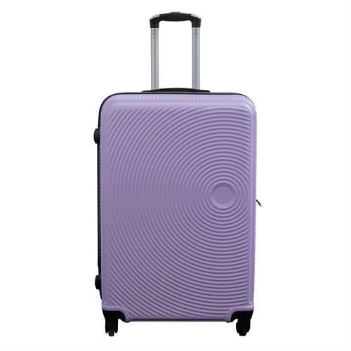 Stor kuffert - Lyslilla cirkler - Hard case kuffert - Billig smart rejsekuffert