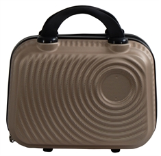 Beautyboks - Praktisk håndbagage kuffert - Str. Small med Guld cirkler