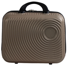 Beautyboks - Praktisk håndbagage kuffert - Str. Large med Guld cirkler