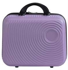 Beautyboks - Praktisk håndbagage kuffert - Str. Large med Lyslilla cirkler