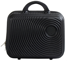 Beautyboks - Praktisk håndbagage kuffert - Str. Small med sorte cirkler