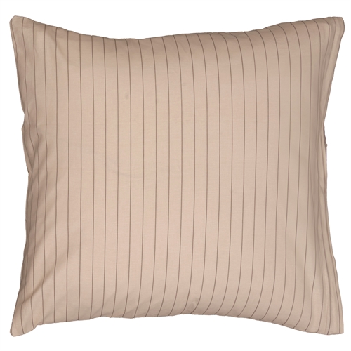  Pudebetræk 60x63 cm - 100% bomuld - Sand stribet hovedpudebetræk - Nordstrand Home