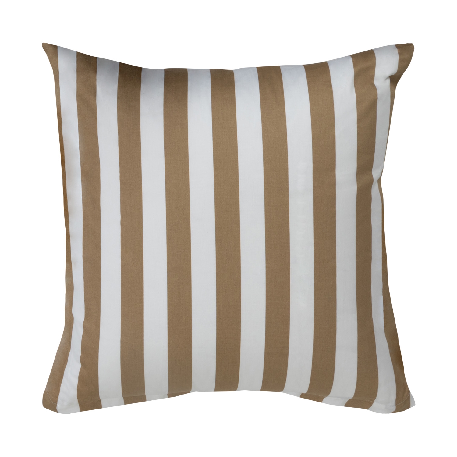Pudebetræk 60x63 cm - 100% bomuldssatin - Nordic Stripe - Sandfarvet striber