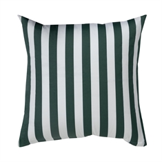 Pudebetræk 60x63 cm - Nordic Stripe - Grøn og Hvid stribet - 100% Bomuldssatin 