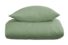 Grønt sengetøj - 140x200 cm - Check grøn - Sengelinned i 100% Bomuldssatin - By Night sengesæt