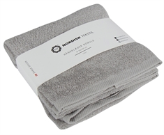 Håndklæder - 2 stk. 50x100 cm - Lysegrå - 100% Bomuld - Håndklædepakke fra Nordisk tekstil