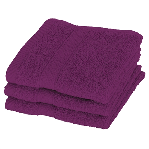 Vaskeklud - 30x30 cm - Diamant - Lilla - 100% Bomuld - Bløde vaskeklude fra Egeria 