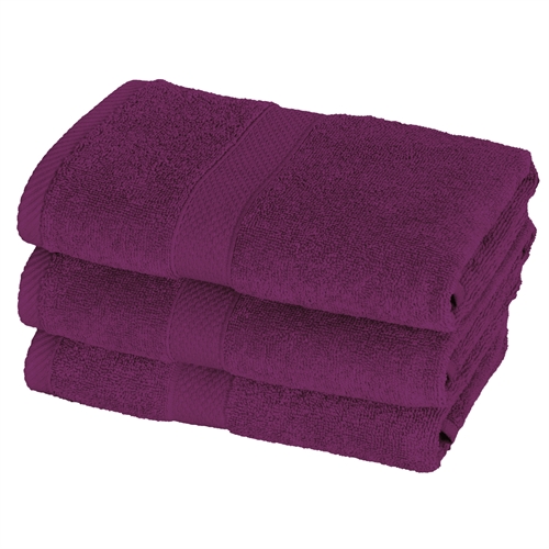 Håndklæde - 50x100 cm - Diamant - Lilla - 100% Bomuld - Bløde håndklæder fra Egeria