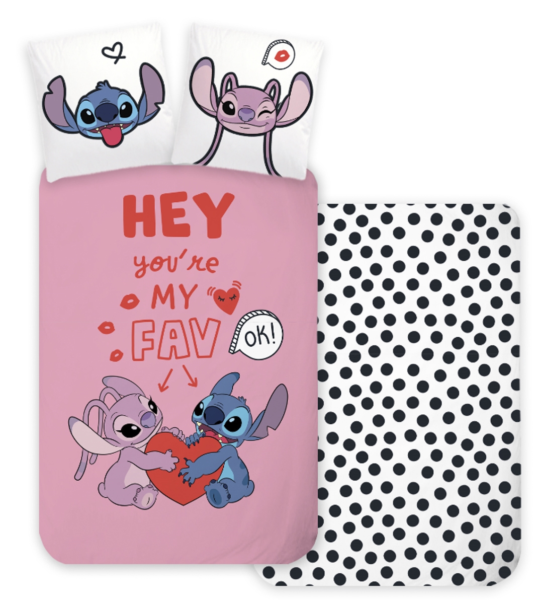 Stitch sengetøj - Lilo og Angel sengesæt - 100% bomulds sengetøj