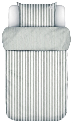 Stribet sengetøj 140x220 cm - Mikkeli Grey - Gråt sengetøj - Dobbeltsidet design - 100% Enzymvasket bomuld - Marc O'Polo