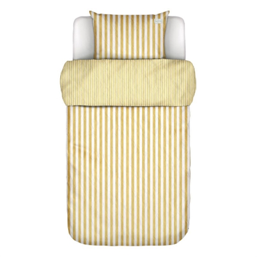 Stribet sengetøj 140x200 cm - Mikkeli Sunrise - 2 i 1 design - Sengesæt i 100% Enzymvasket bomuld - Marc O\'Polo