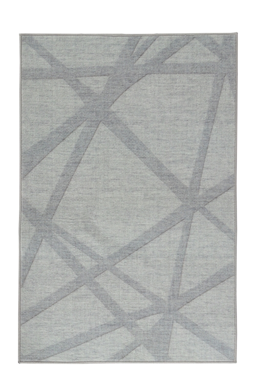 Tæppeløber 80x160 cm - Gulvtæppe med skridsikker bagside - Blød løbertæppe - Lysegrå gulvløber fra Nordstrand Home Maja