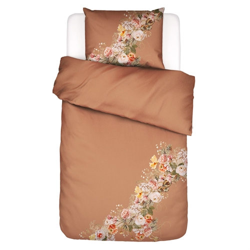 Blomstret sengetøj 140x200 cm - Masha - Vendbar sengesæt i 100% bomuldssatin - Essenza sengetøj
