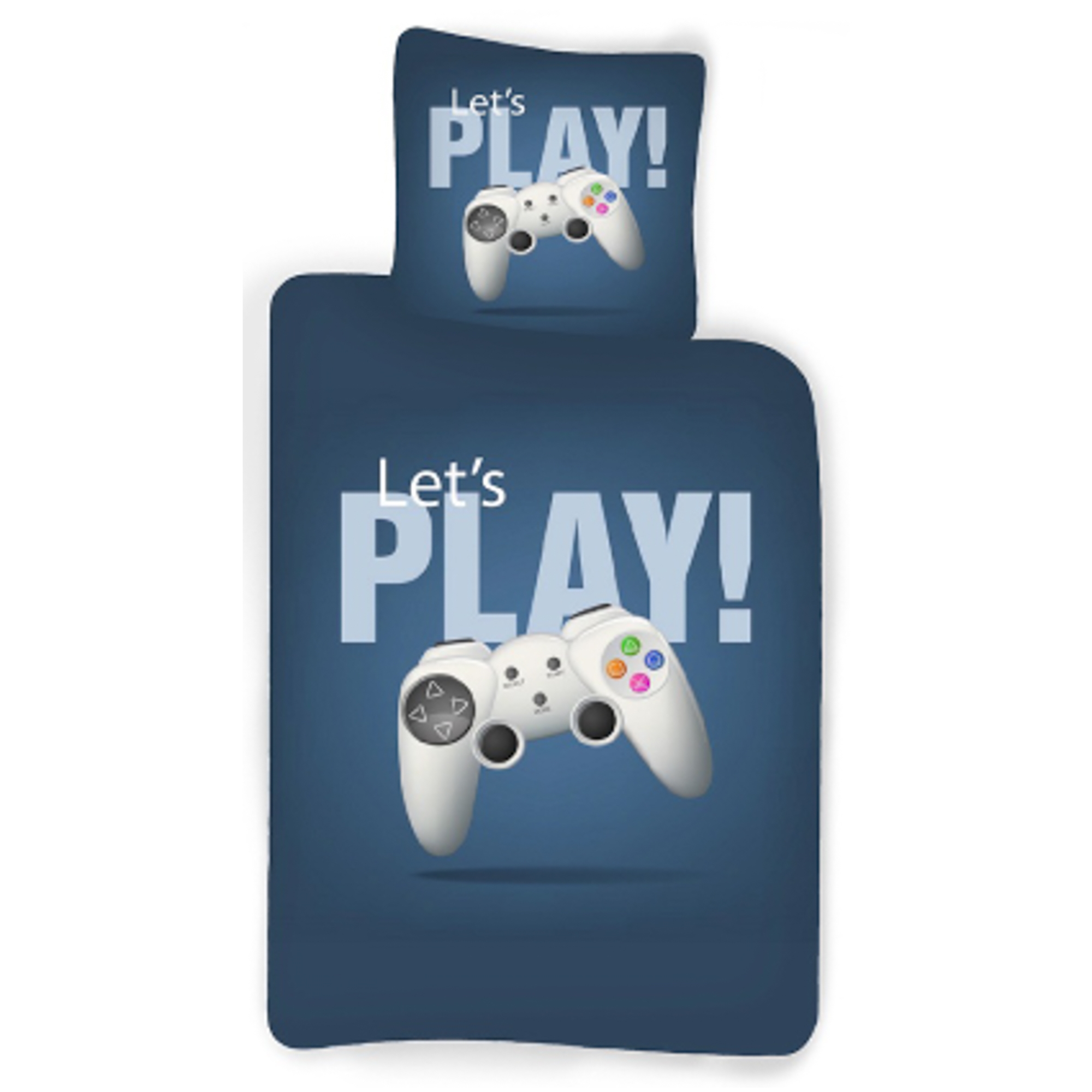 Gamer sengetøj - 100% bomuld - Børnesengetøj 140x200 cm - Let's play