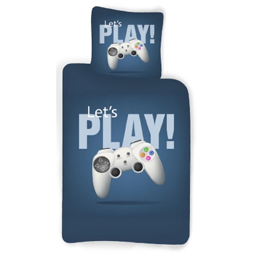 Gamer sengetøj - 140x200 cm - Let\'s play - Smart sengesæt i 100% bomuld
