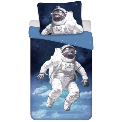 Astronaut sengetøj 140x200 cm - Sengesæt i 100% bomuld - Vendbart dynebetræk