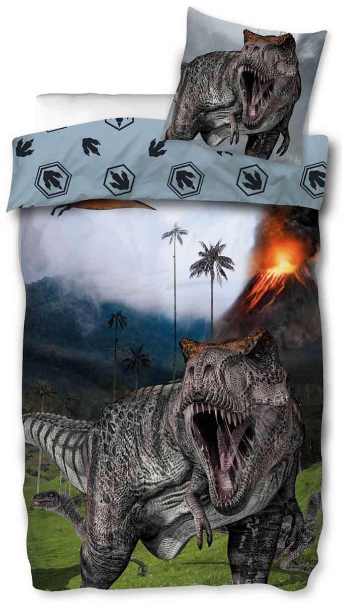 Dinosaurer sengetøj bomuld • 140x200 • Sengesæt