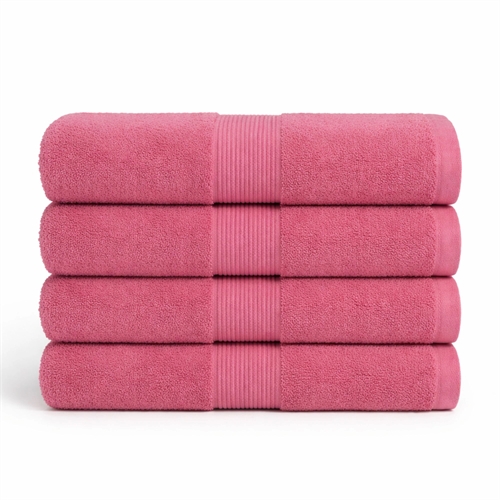 Bomulds håndklæde - 100% bomuld - 50x100 cm - Rosa