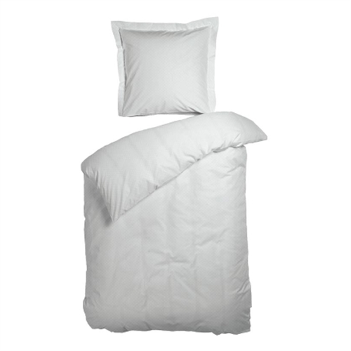 Sengetøj dobbeltdyne 200x220 cm - Opal hvidt sengetøj  - 100% Bomuldssatin - Night & Day dobbelt dynebetræk
