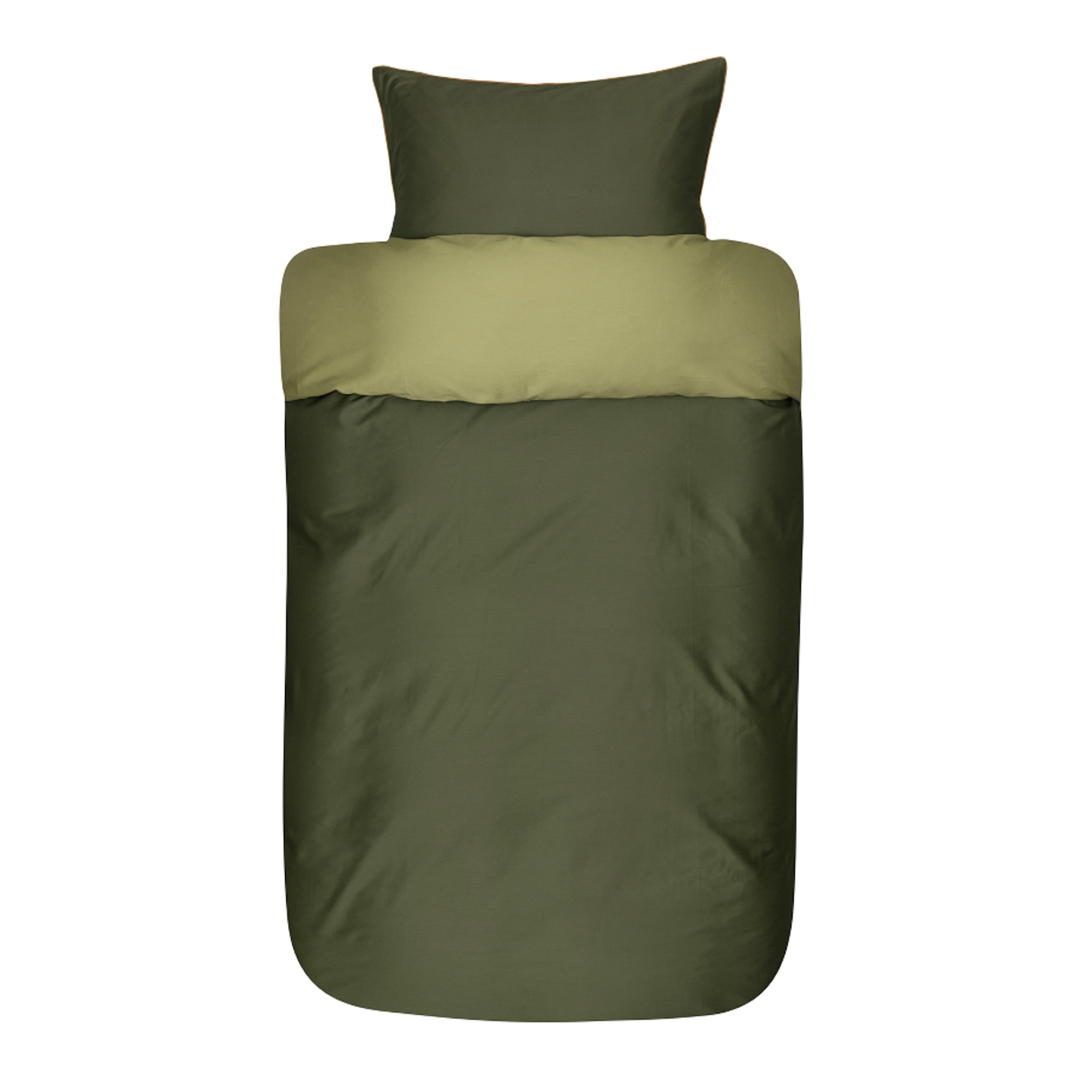 Dobbelt sengetøj 200x220 cm - 100% bomuldssatin - Høie Of Scandinavia - Oslo Grøn
