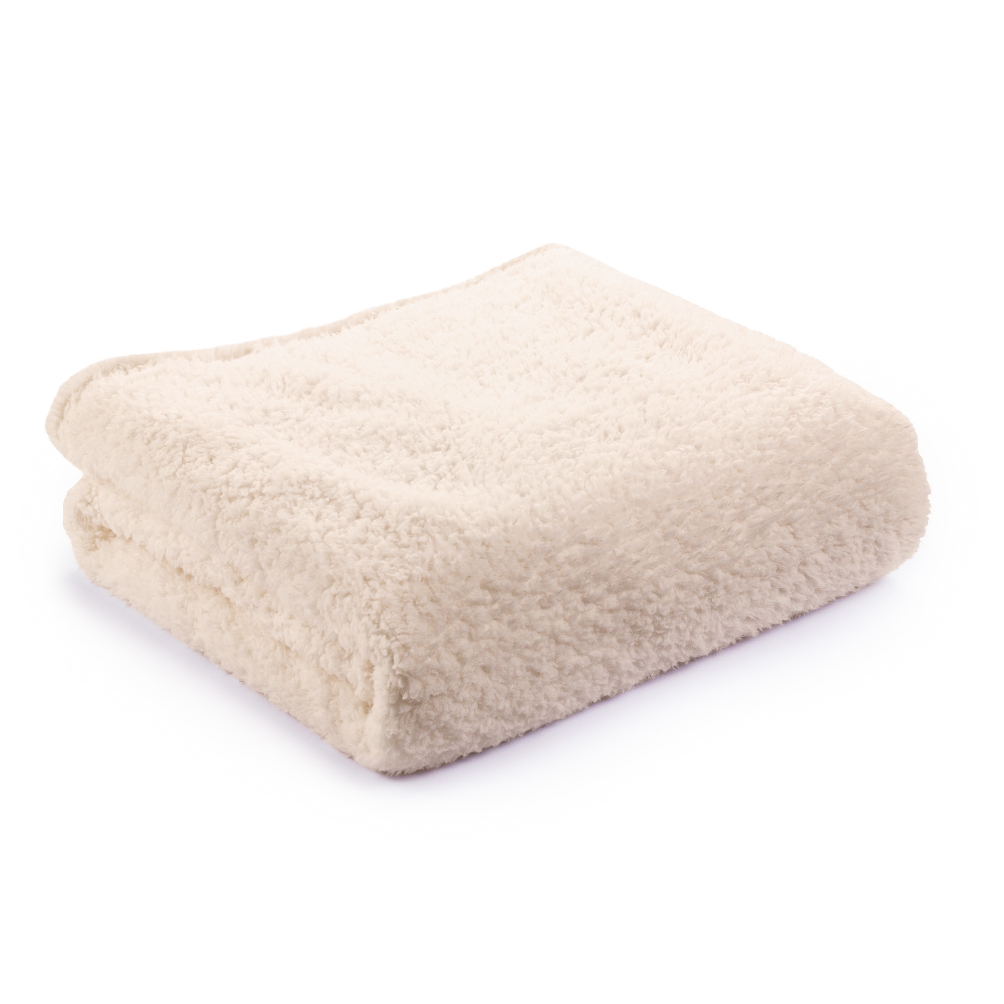 Teddy fleece tæppe - 130x180 cm - Sand