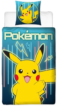 Pokemon Sengetøj 150x210 cm - Poke ball - 2 i 1 design - 100% bomuld