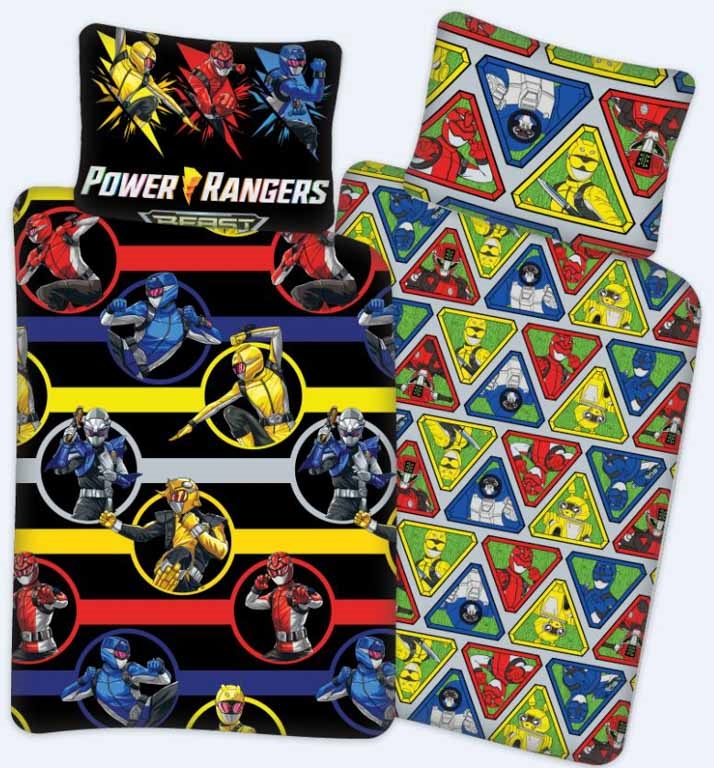 Power Rangers sengetøj - 100% bomuld - Junior sengetøj 100x140 cm