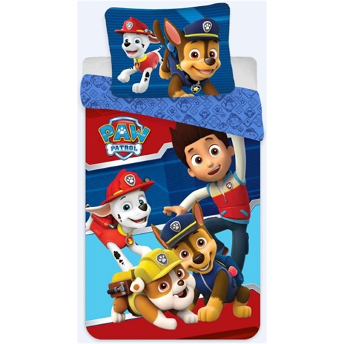 Sengetøj 150x210 cm - Paw Patrol - 2 i 1 design - 100% bomuld